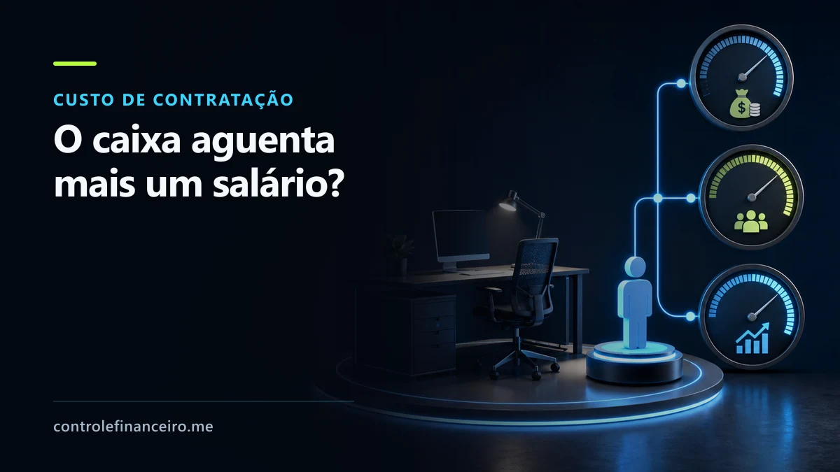 Capa sobre custo de contratação com a chamada "O caixa aguenta mais um salário?" e indicadores de capacidade