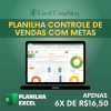 Planilha Controle de Vendas com Metas, Vendedor, Clientes, Relatórios, Dashboards, Produtos, Serviços