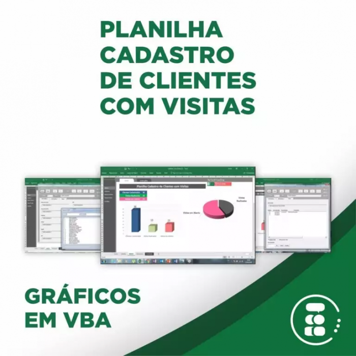 Planilha Cadastro De Clientes Com Visitas, Gráficos Em Vba